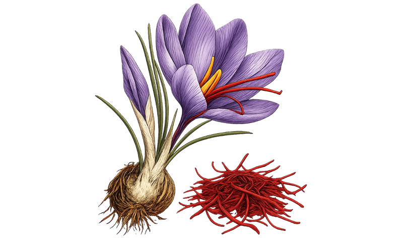 SAFFRON — botanical ingredient in Velora herbal sleep tea by Maison De Jarin